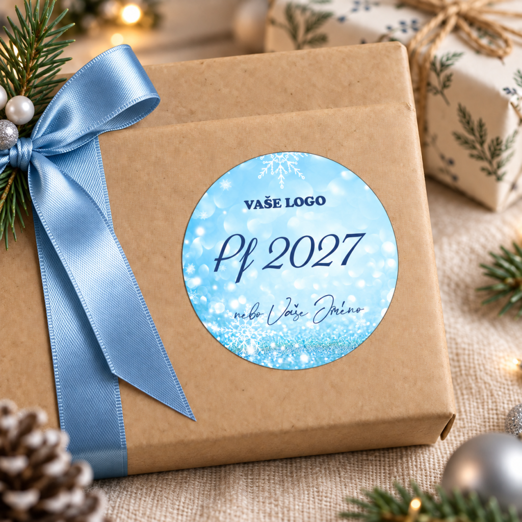 Vánoční samolepka 430 – PF 2027 – Na dárku