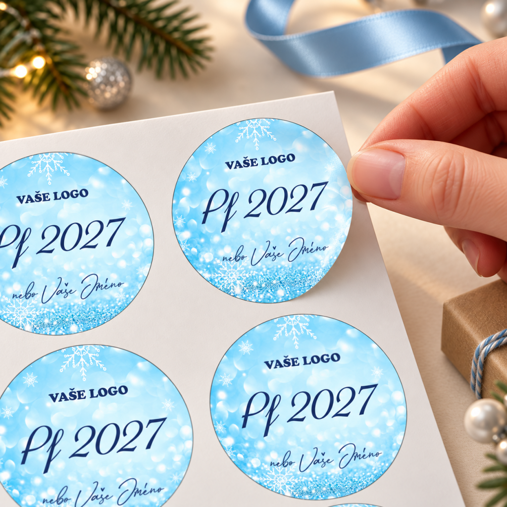 Vánoční samolepka 430 – PF 2027 – Odlepení samolepky