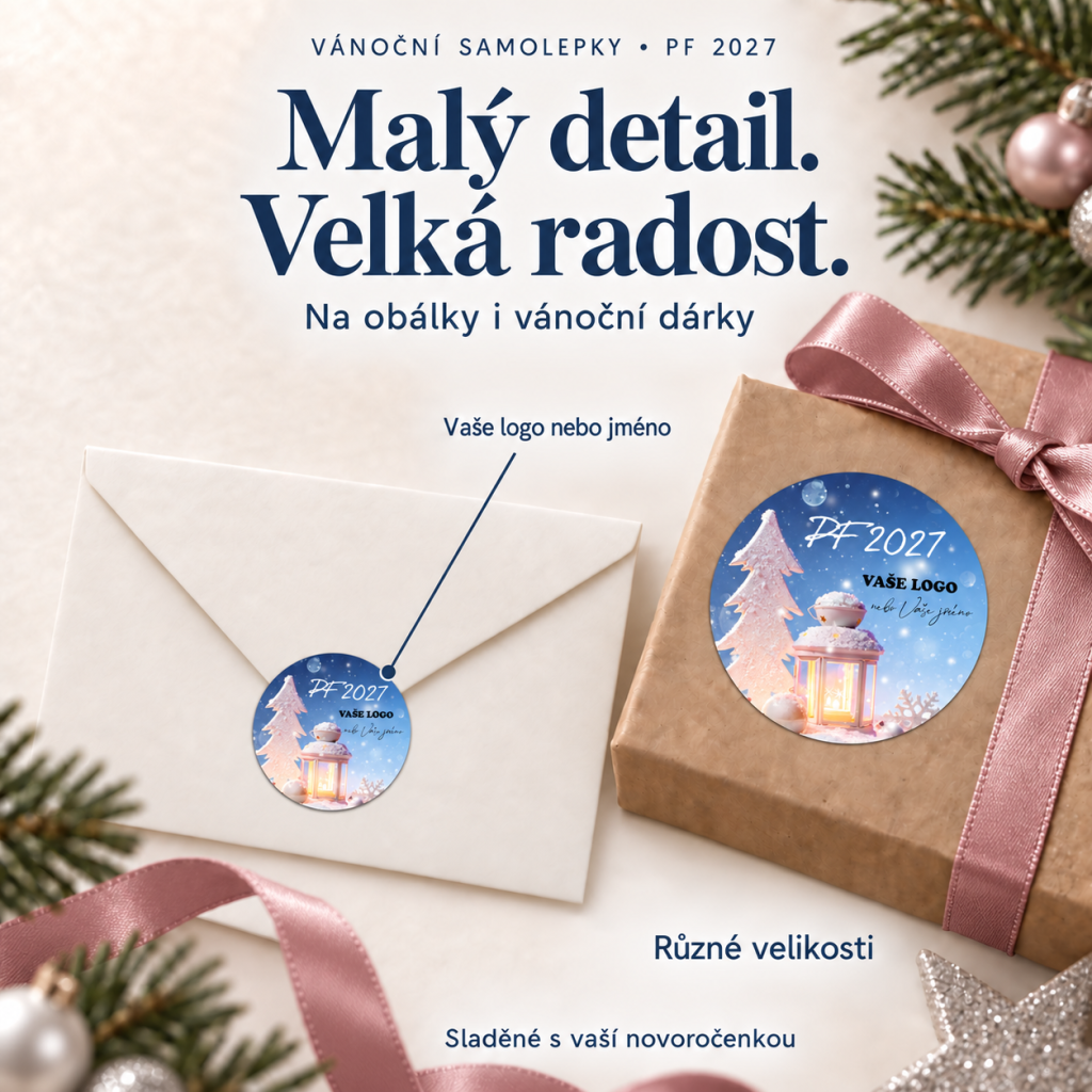 Vánoční samolepka 462 – PF 2027 – Různé velikosti