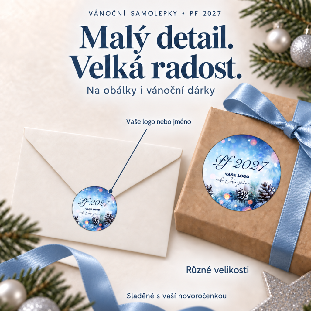 Vánoční samolepka 463 – PF 2027 – Různé velikosti