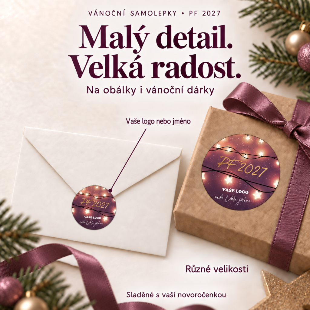 Vánoční samolepka 468 – PF 2027 – Různé velikosti