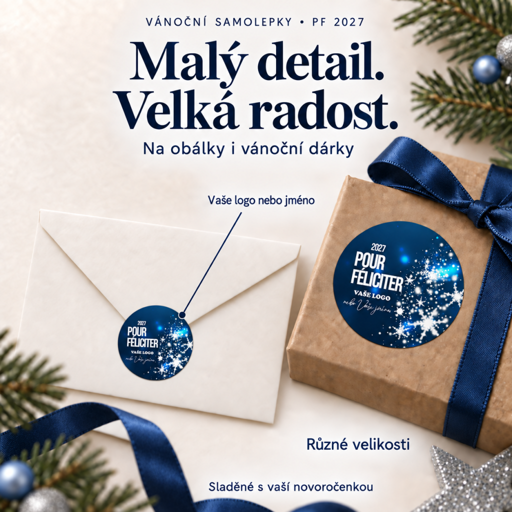 Vánoční samolepka 6 – PF 2027 – Různé velikosti