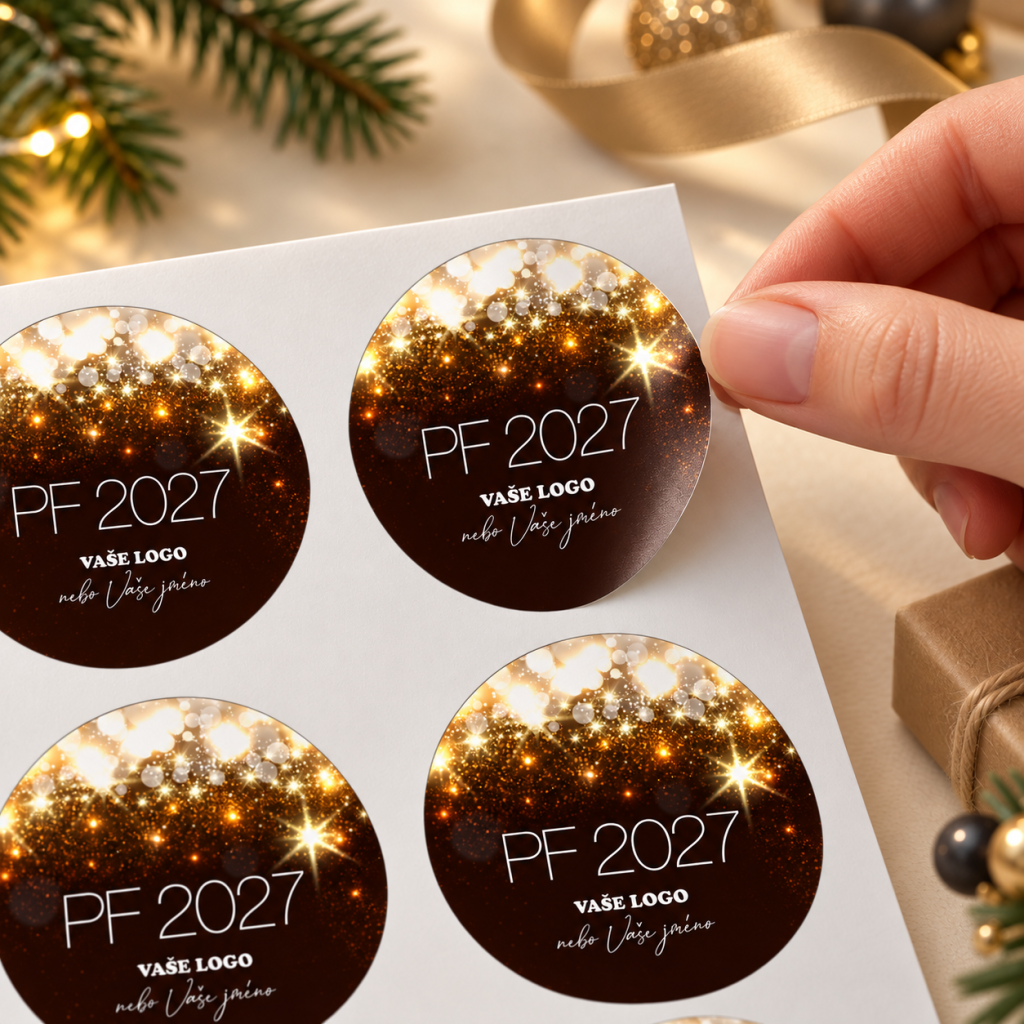 Vánoční samolepka 87 – PF 2027 – Odlepení samolepky