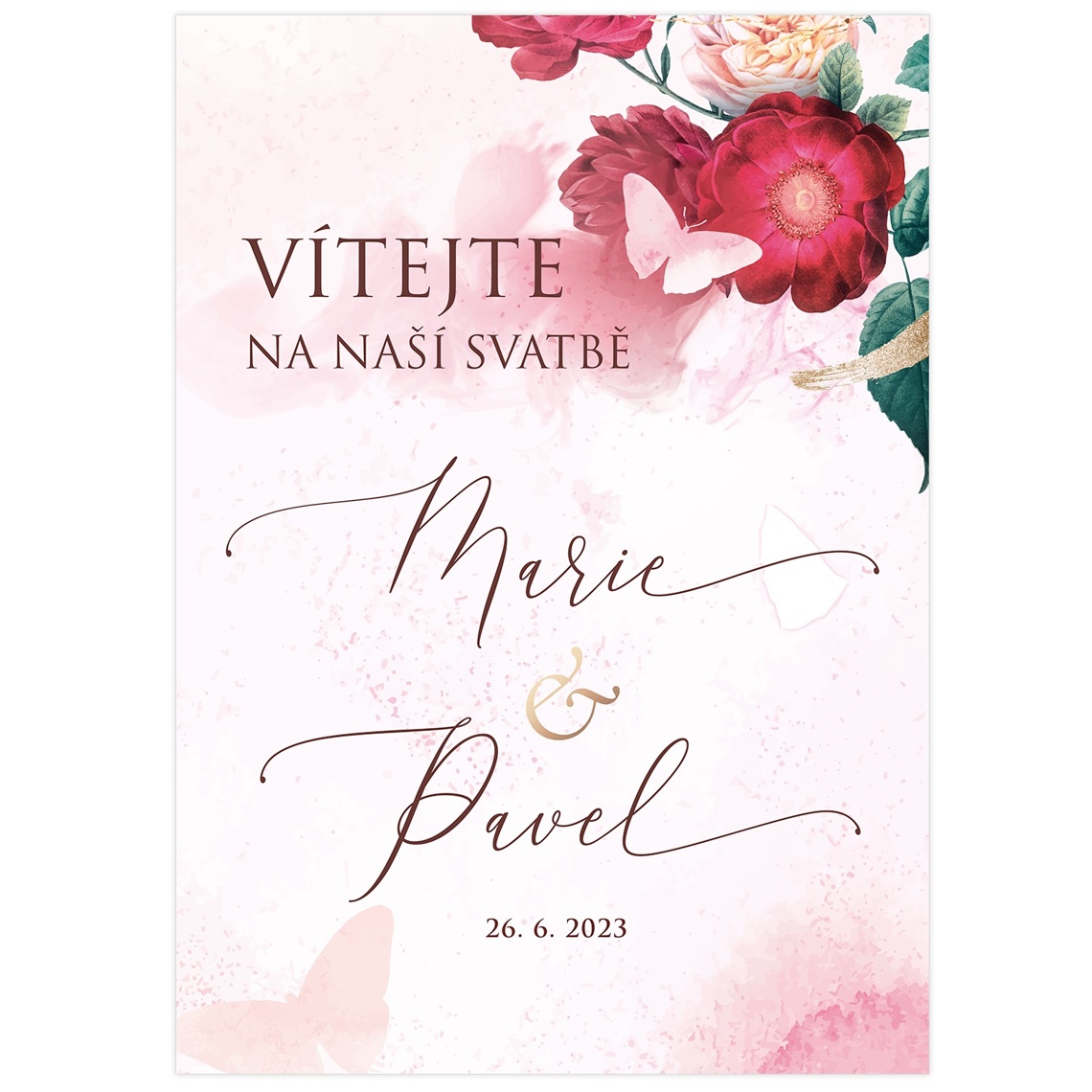 Vítací cedule 266 jako vítací cedule na svatbu