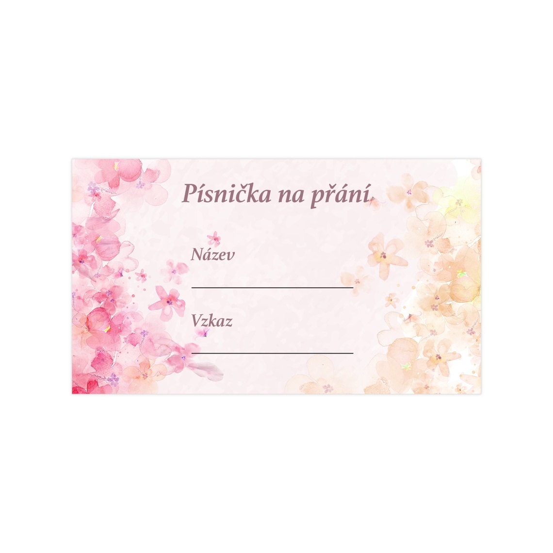 Kartička pro DJ 260 - kartička pro DJ a hudební přání