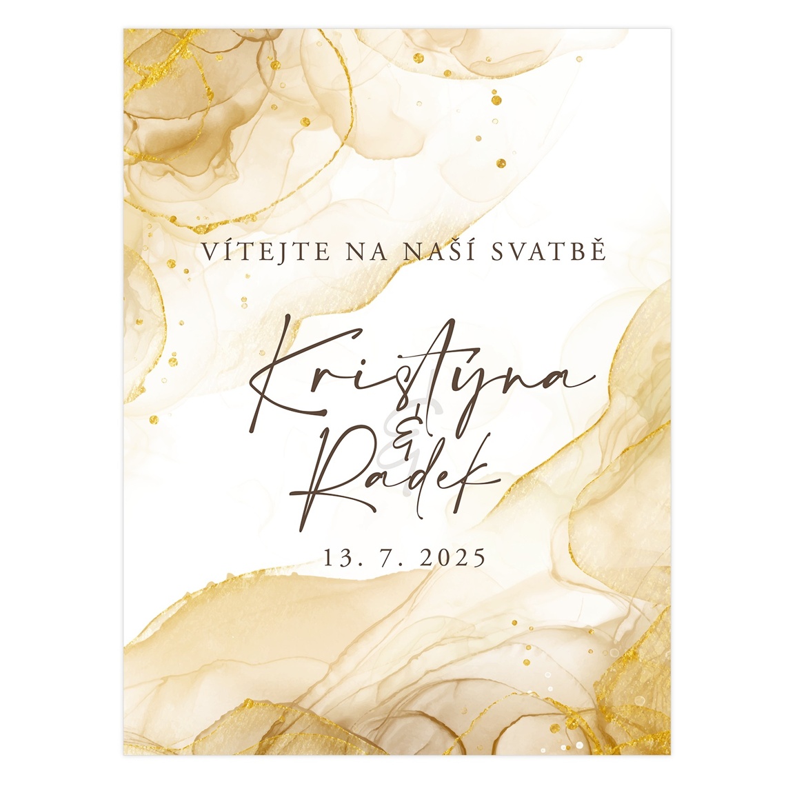 Vítací cedule 333 jako vítací cedule na svatbu