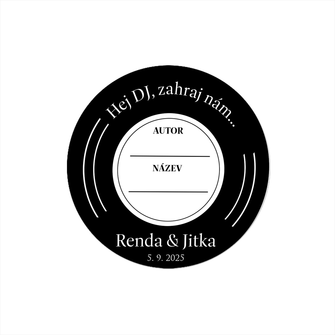 Kartička pro DJ 314 - kartička pro DJ a hudební přání