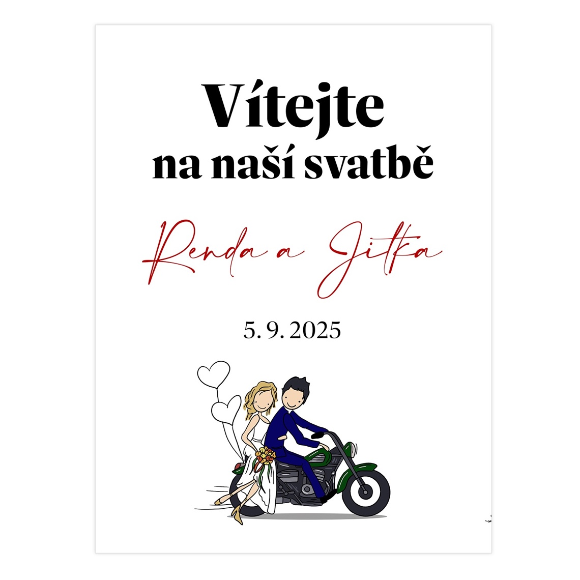 Vítací cedule 314 jako vítací cedule na svatbu