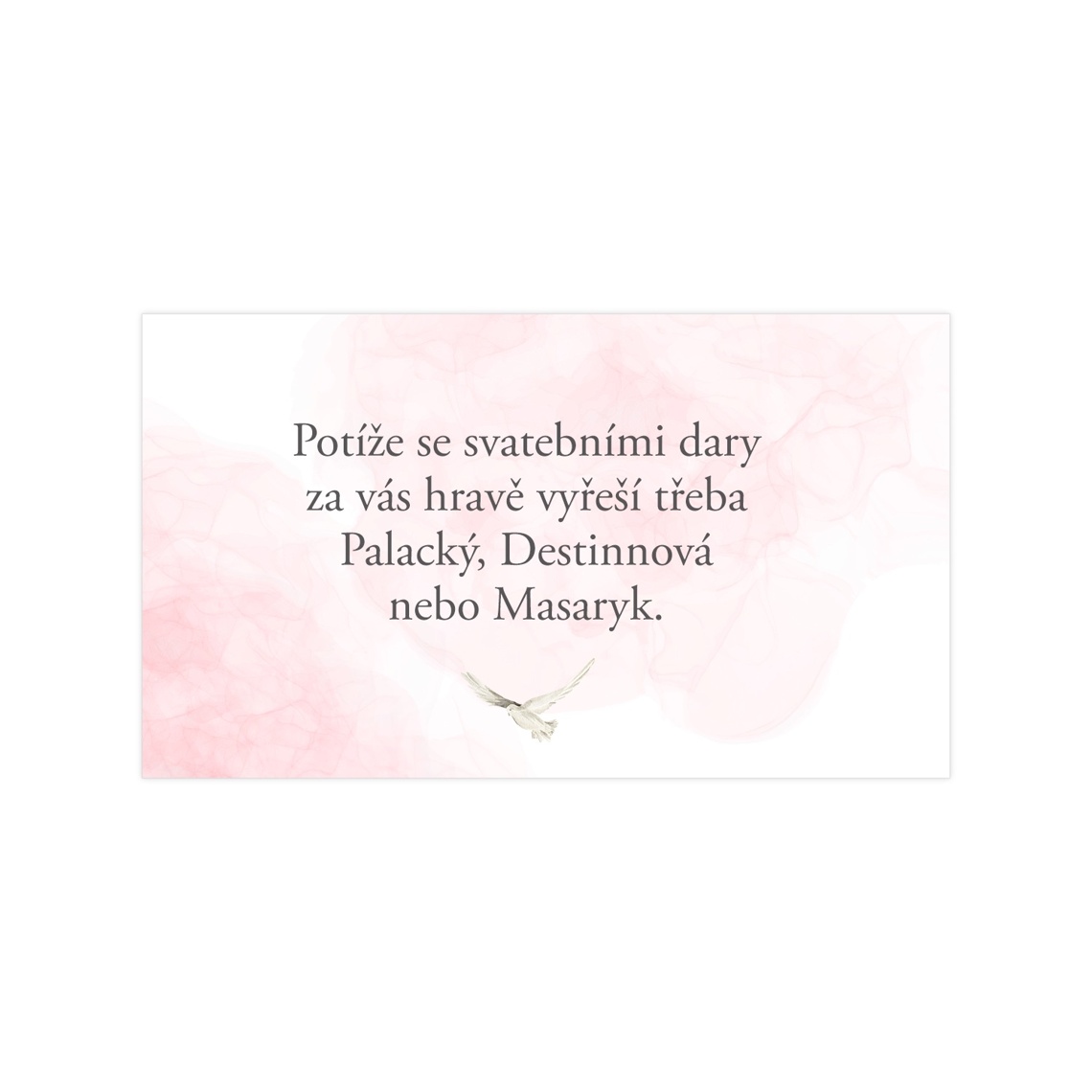 Žádost o dar 341 - kartička se žádostí o svatební dar