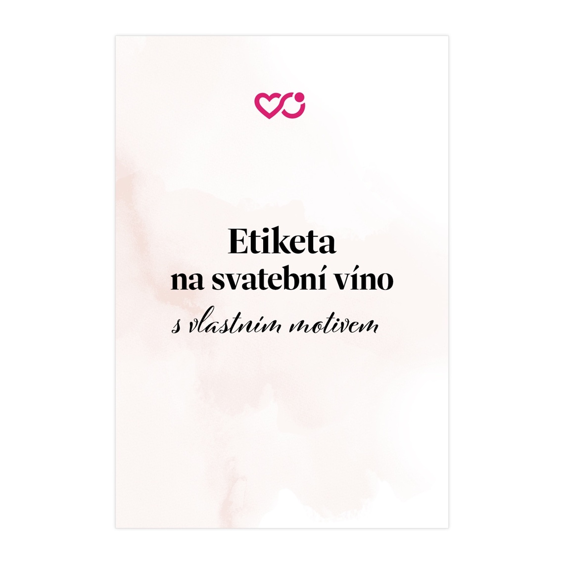 Etiketa na svatební víno s vlastním motivem 1 na produktovém náhledu