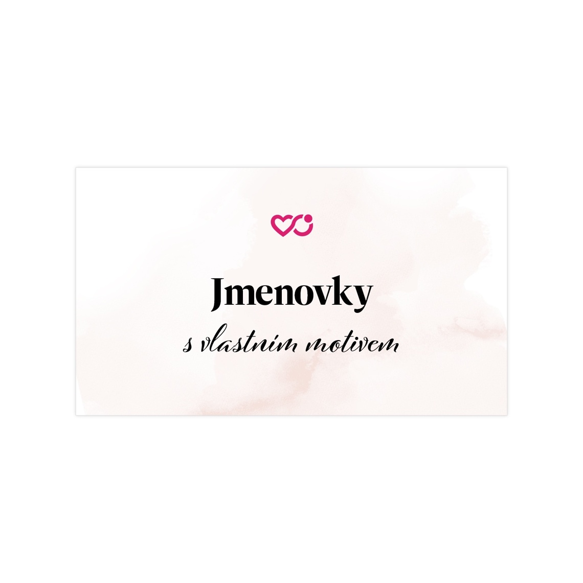 Svatební jmenovka s vlastním motivem 1 na produktovém náhledu