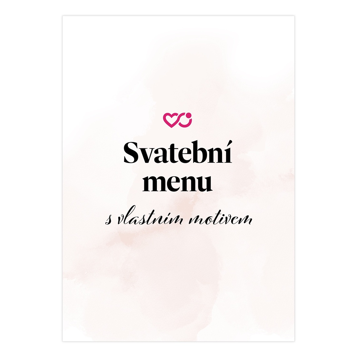 Svatební menu s vlastním motivem 1 na produktovém náhledu