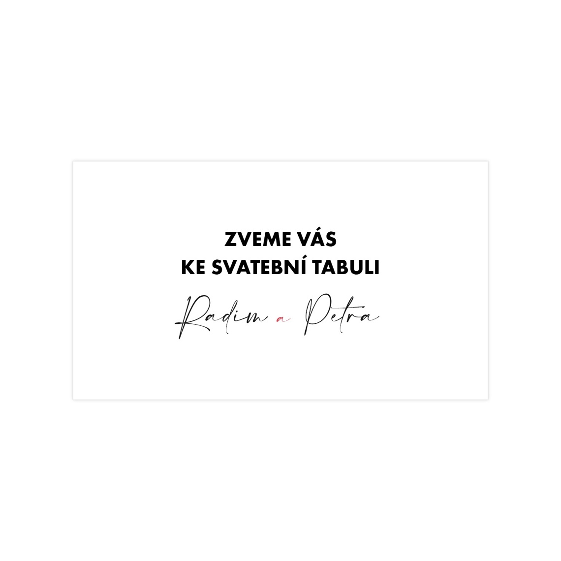 Pozvánka ke stolu 272 jako pozvánka ke svatebnímu stolu