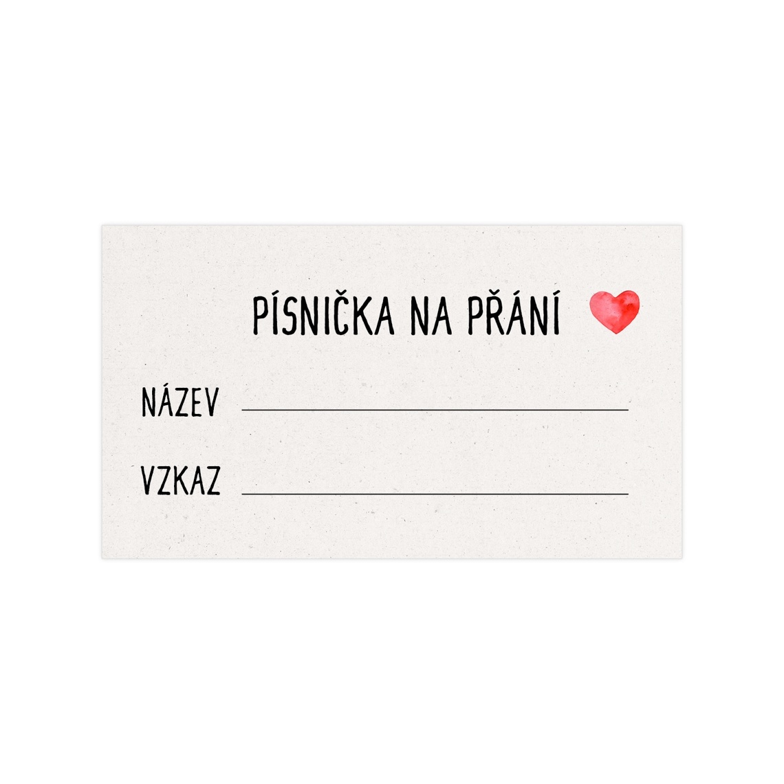 Kartička pro DJ 282 jako kartička pro DJ a hudební přání