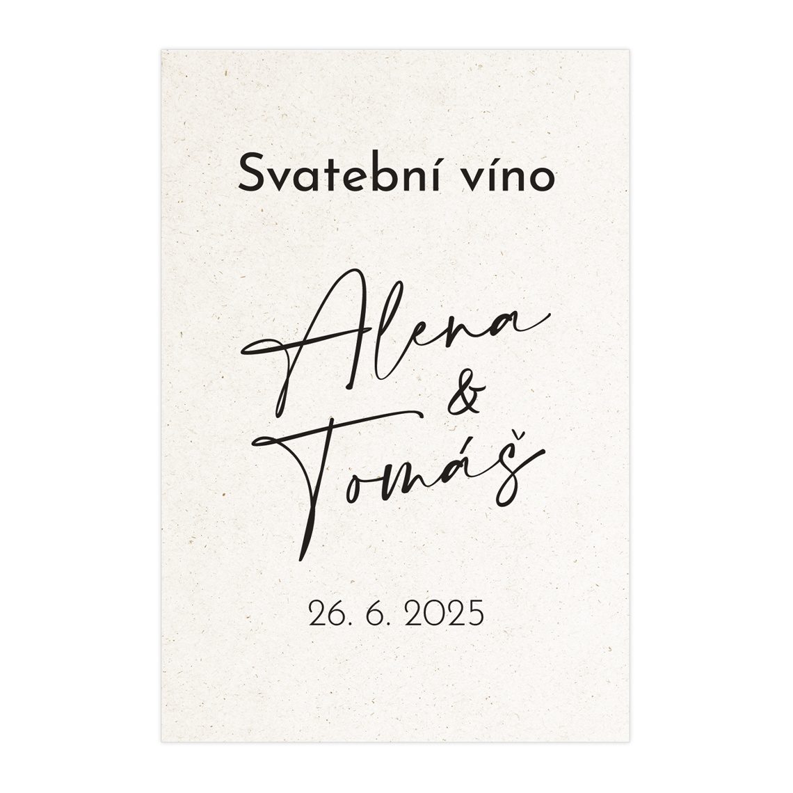 Etiketa na svatební víno 348 jako etiketa na svatební víno