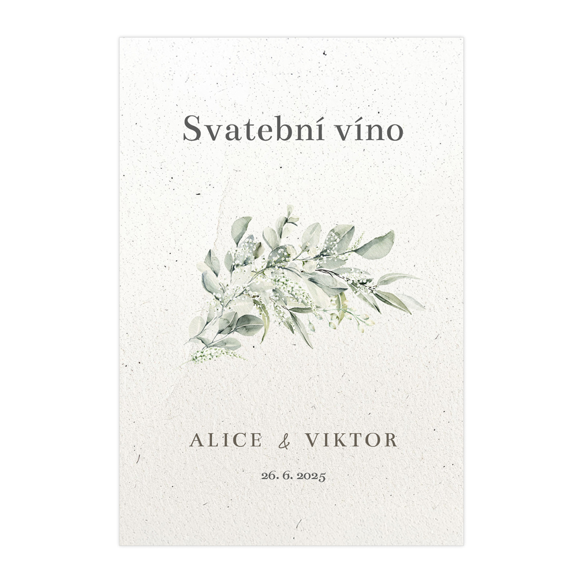 Etiketa na svatební víno 347 jako etiketa na svatební víno