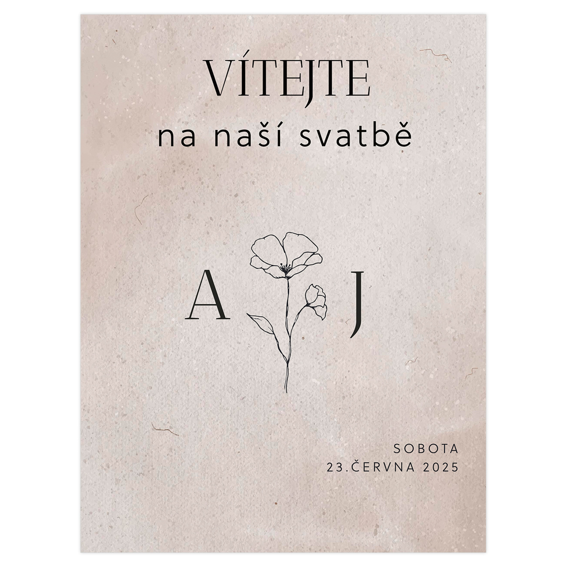 Vítací cedule 346 jako vítací cedule na svatbu
