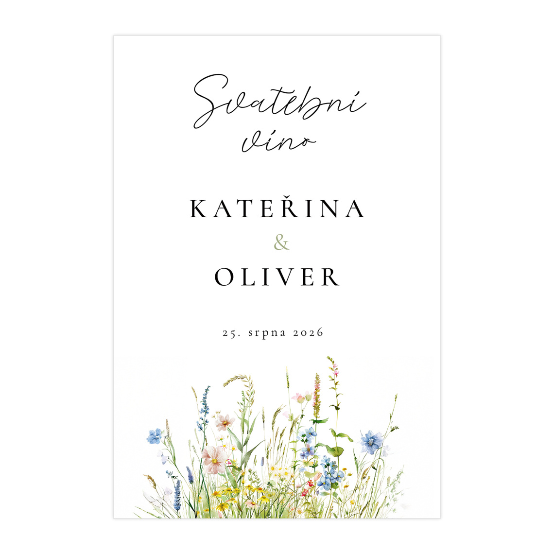 Etiketa na svatební víno 354 jako etiketa na svatební víno