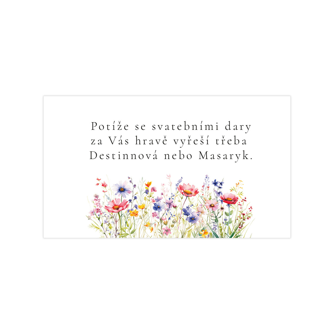 Žádost o dar 356 - kartička se žádostí o svatební dar