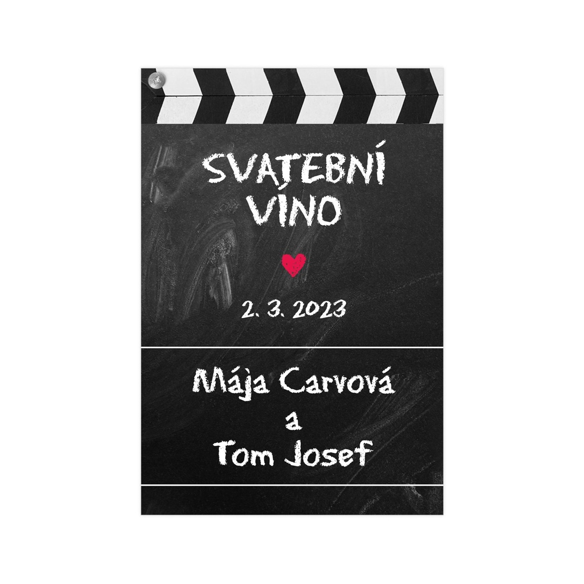 Etiketa na svatební víno 188 připravené pro etiketa na svatební víno