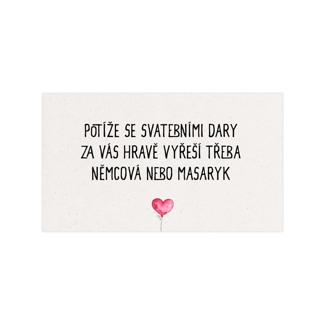 Žádost o dar 281 - kartička se žádostí o svatební dar