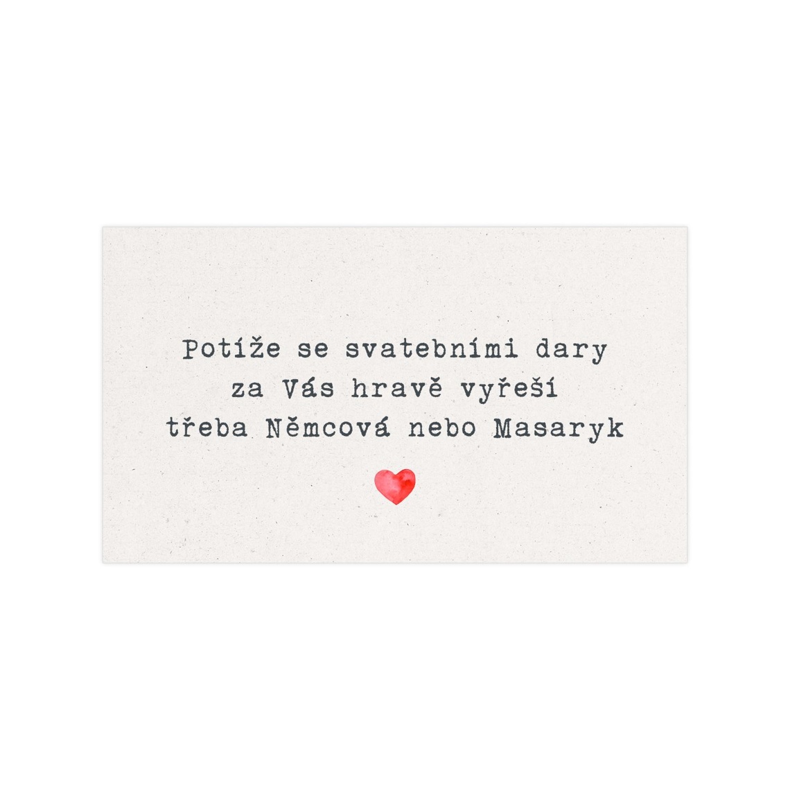 Žádost o dar 285 - kartička se žádostí o svatební dar
