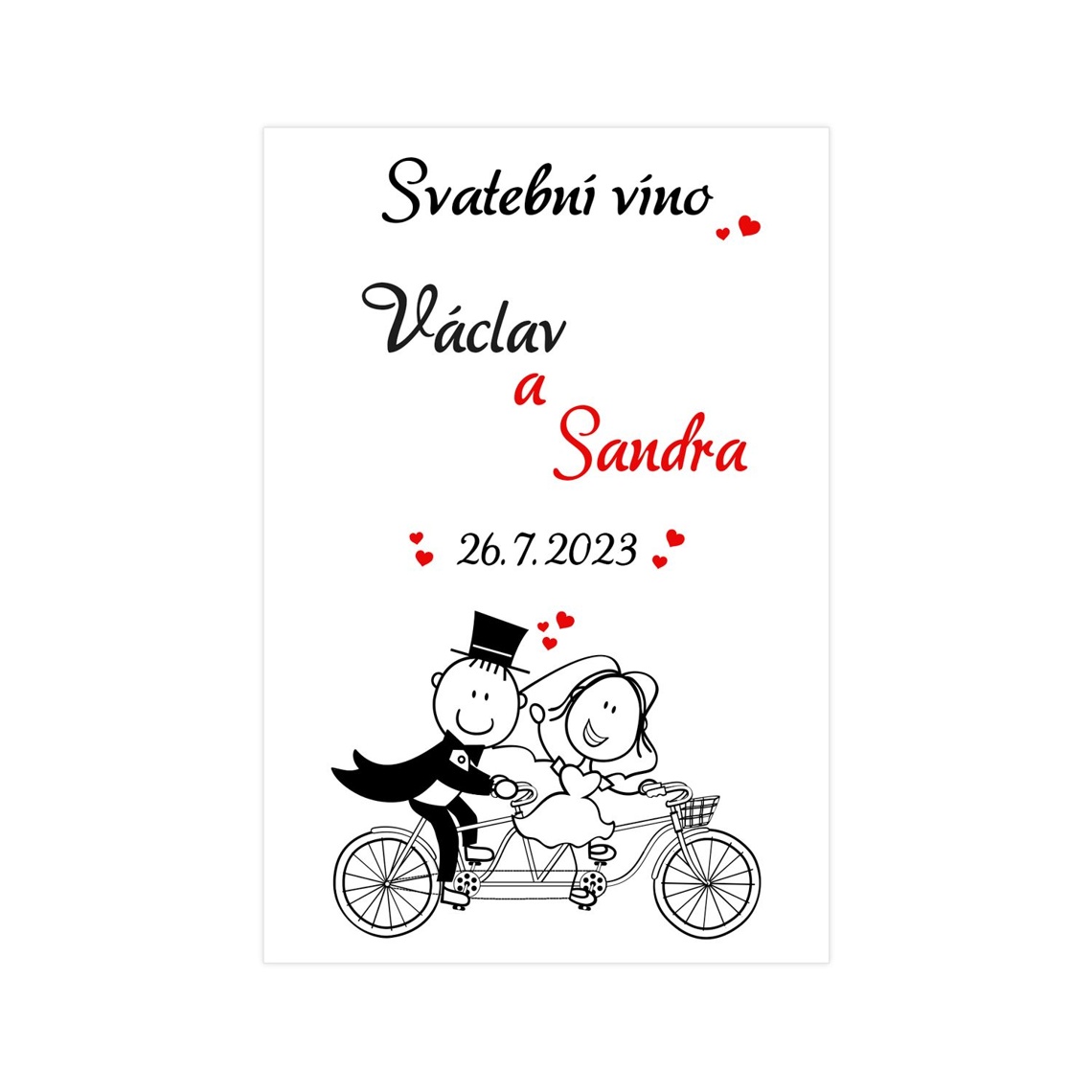 Etiketa na svatební víno 211 - etiketa na svatební víno