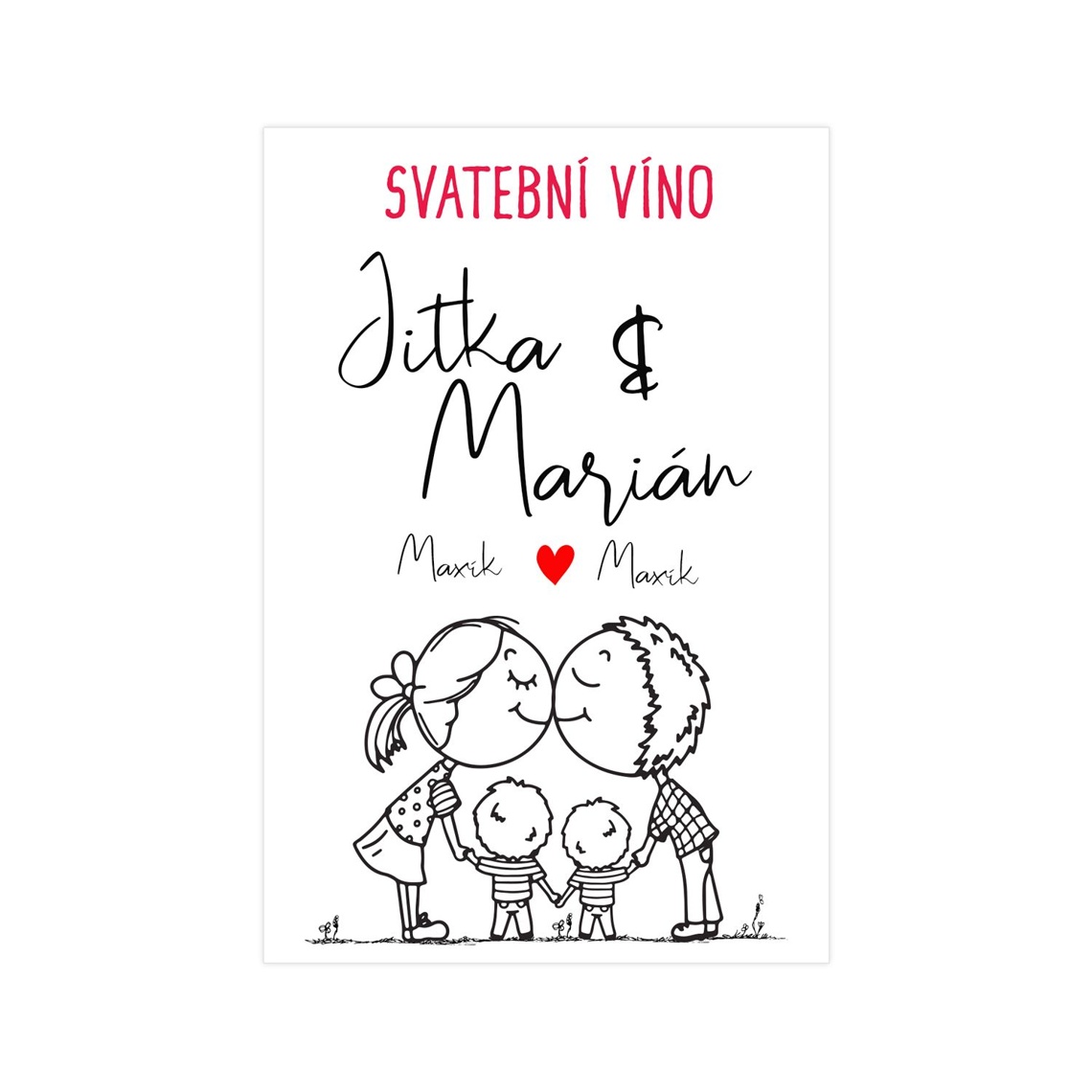 Etiketa na svatební víno 220 - etiketa na svatební víno