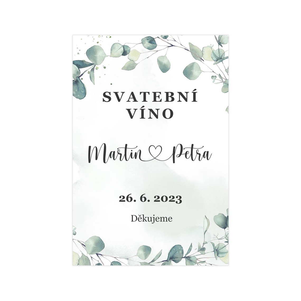 Etiketa na svatební víno 231 jako etiketa na svatební víno