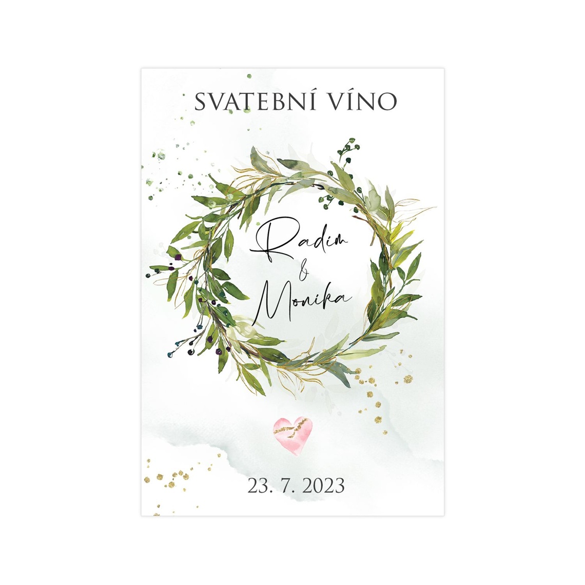 Etiketa na svatební víno 259 připravené pro etiketa na svatební víno