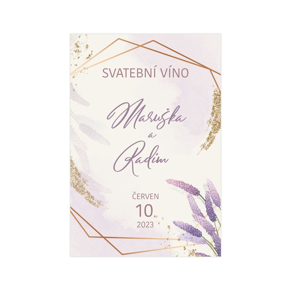 Etiketa na svatební víno 262 jako etiketa na svatební víno