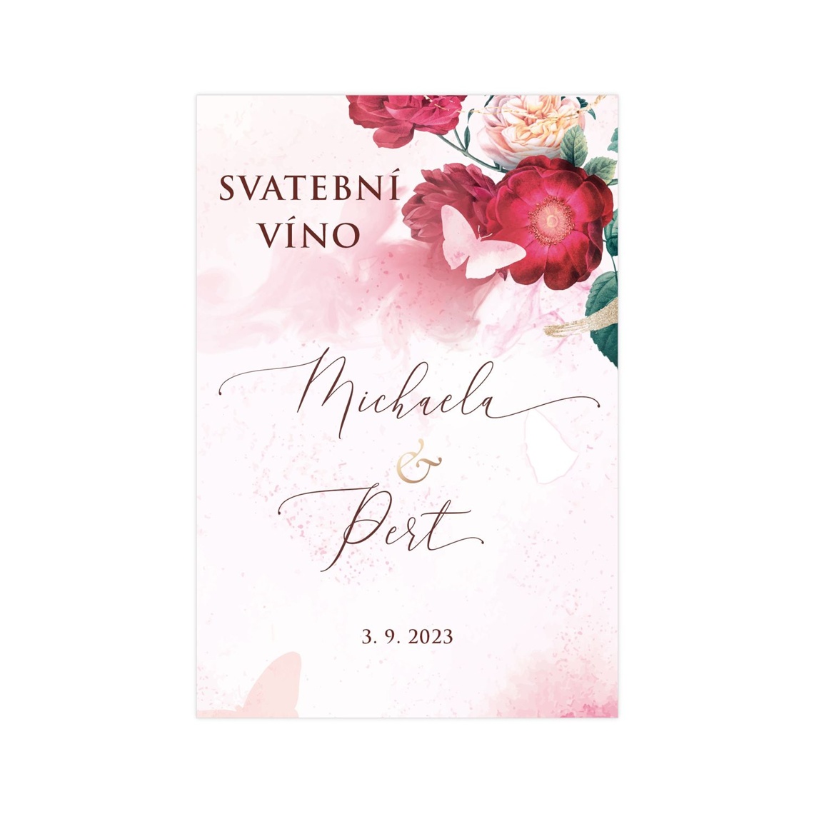 Etiketa na svatební víno 266 - etiketa na svatební víno