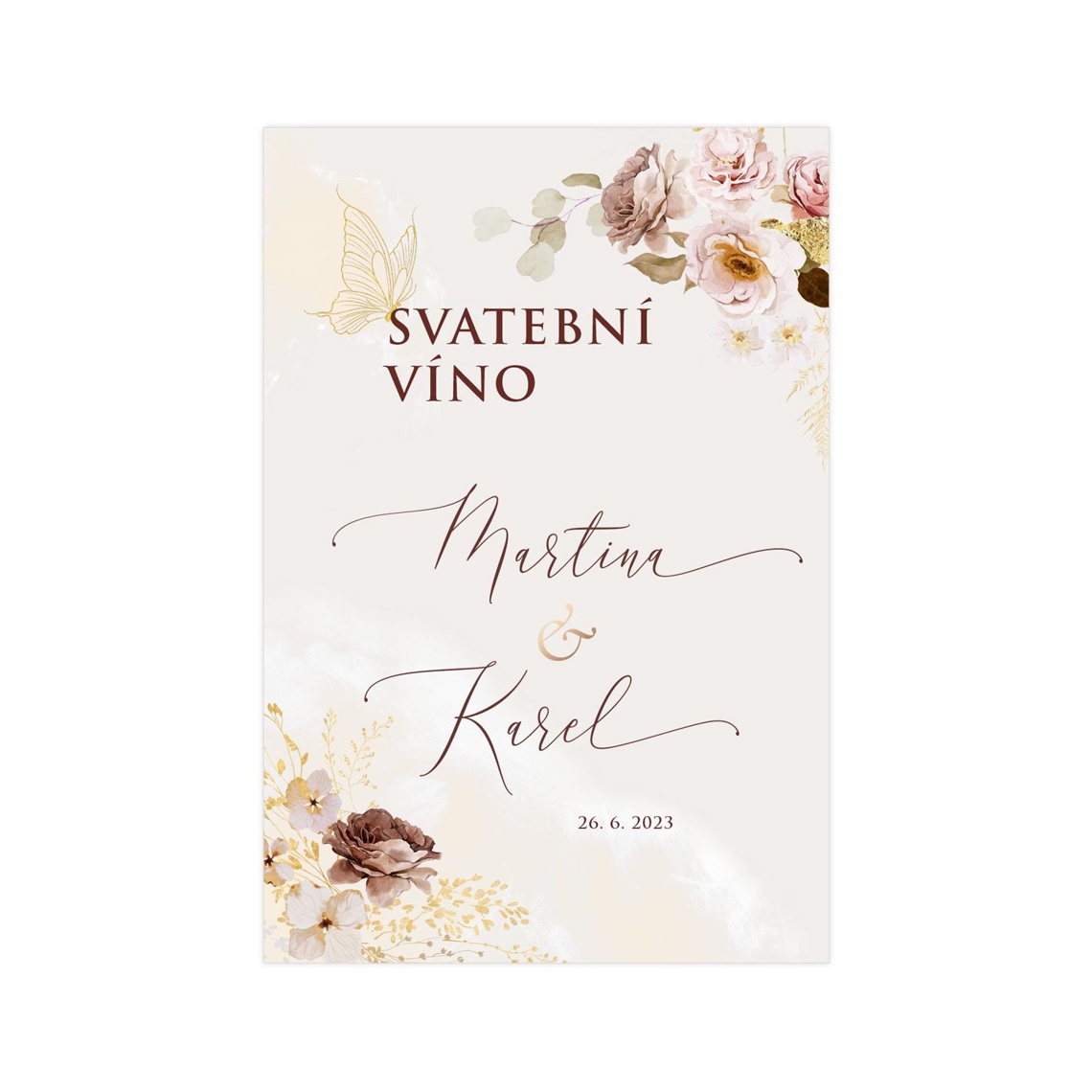 Etiketa na svatební víno 277 - etiketa na svatební víno