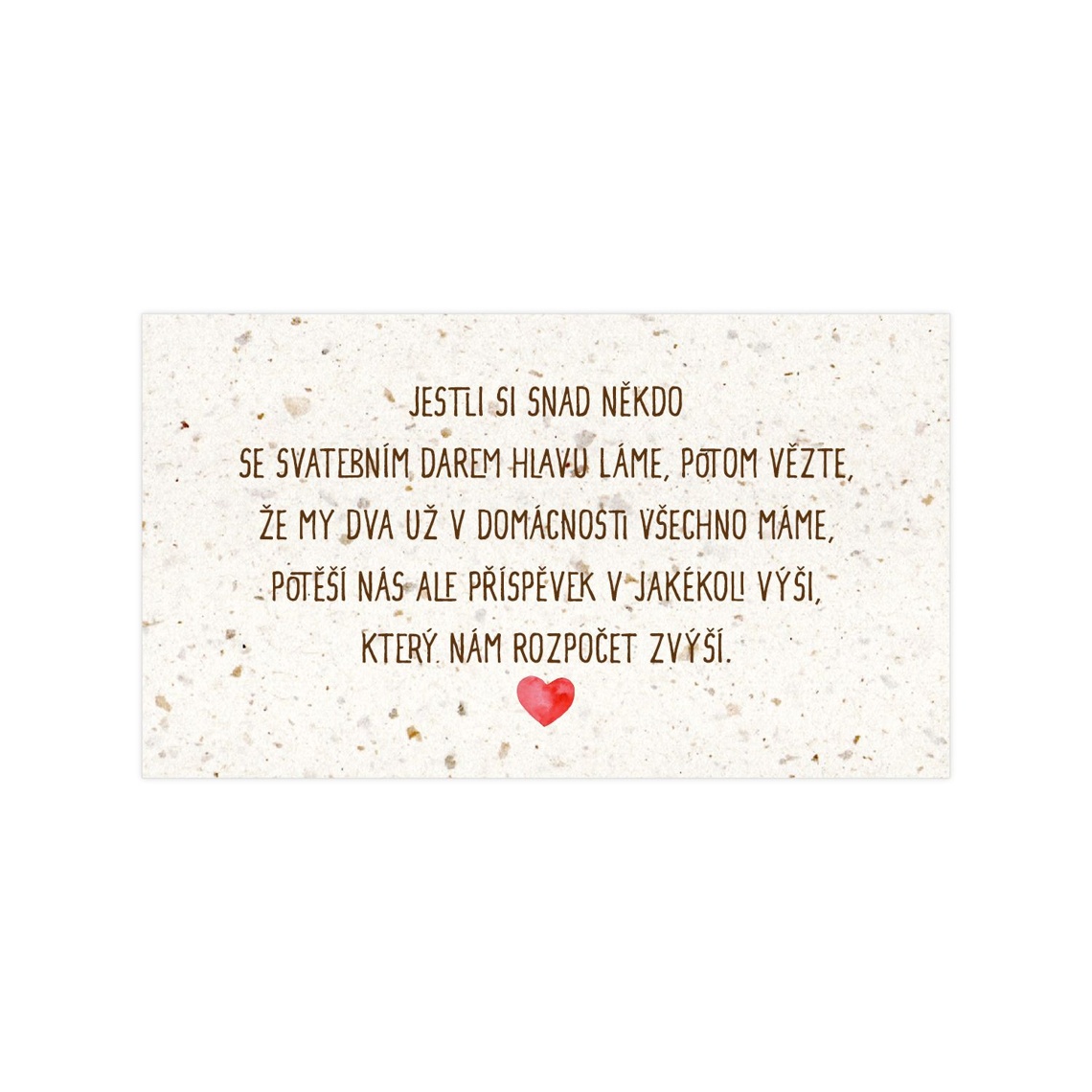 Žádost o dar 298 - kartička se žádostí o svatební dar