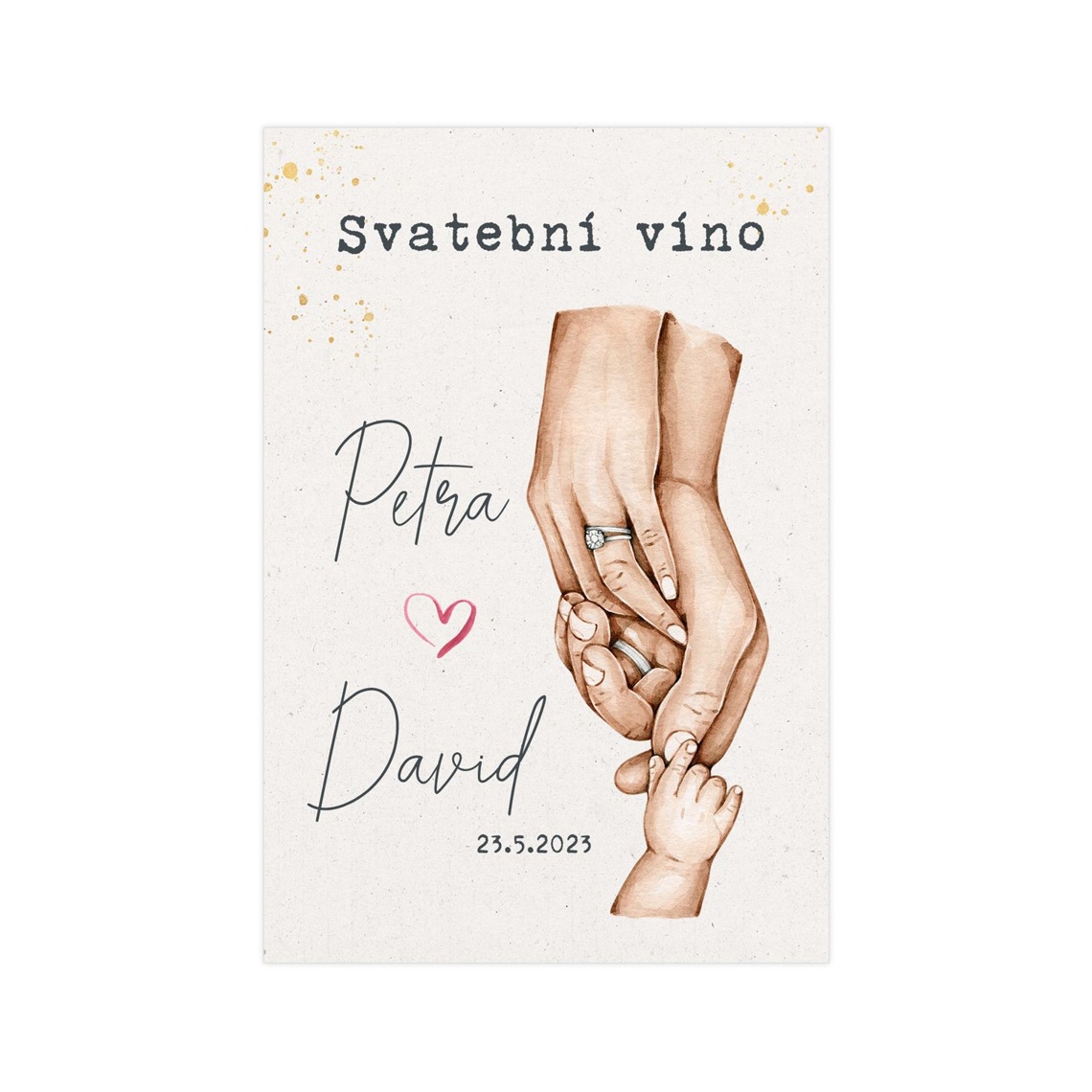 Etiketa na svatební víno 280 připravené pro etiketa na svatební víno